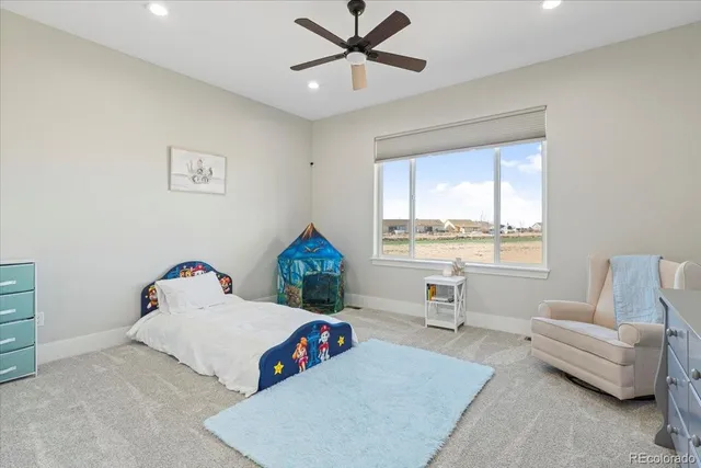 a bedroom with furniture and a window