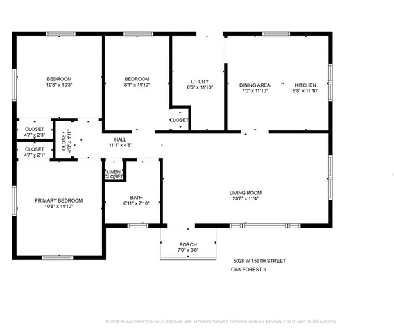 $225,000 | 5028 156th Street, Oak Forest, IL 60452