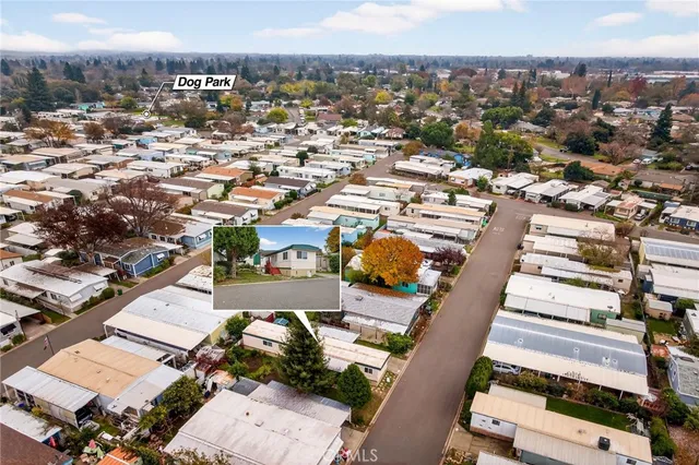 an aerial view of a city