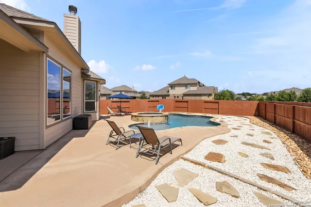 an aerial view of residential houses with outdoor space and street view
