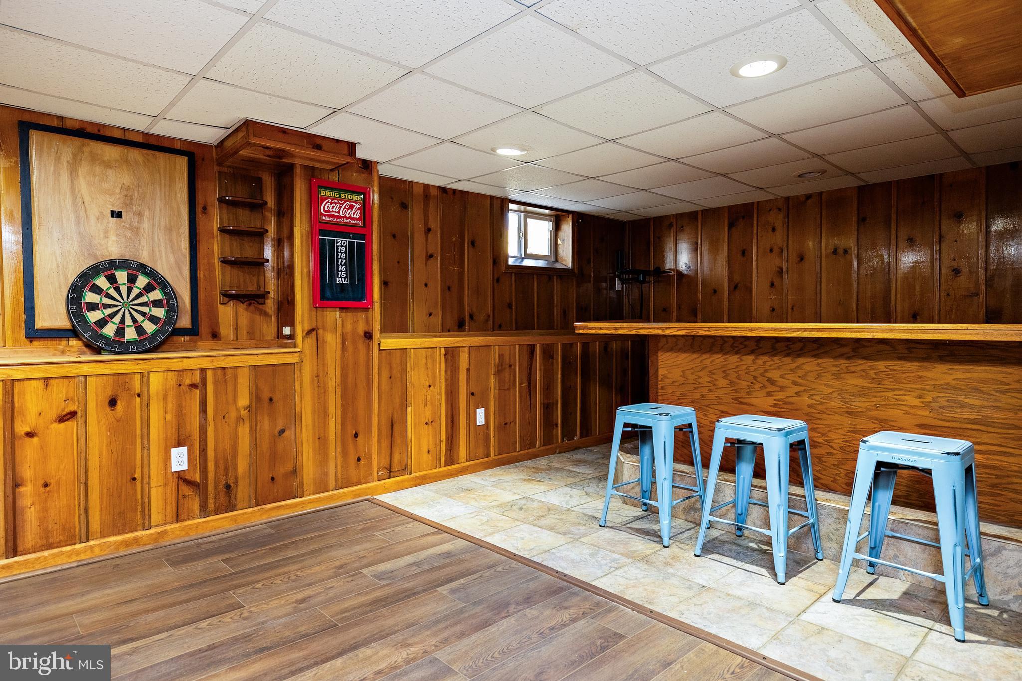 1636 West High Street Haddon Heights, NJ 08035 - Photo 42 of 64 Finished basement with bar area