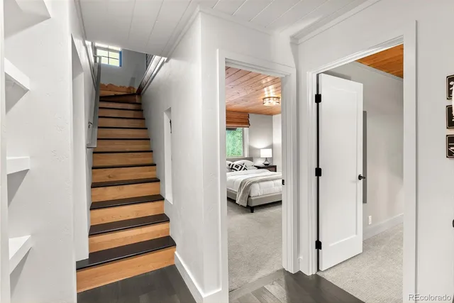 a en suite bathroom with a sink and mirror