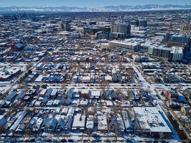 an aerial view of a city