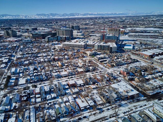 an aerial view of a city