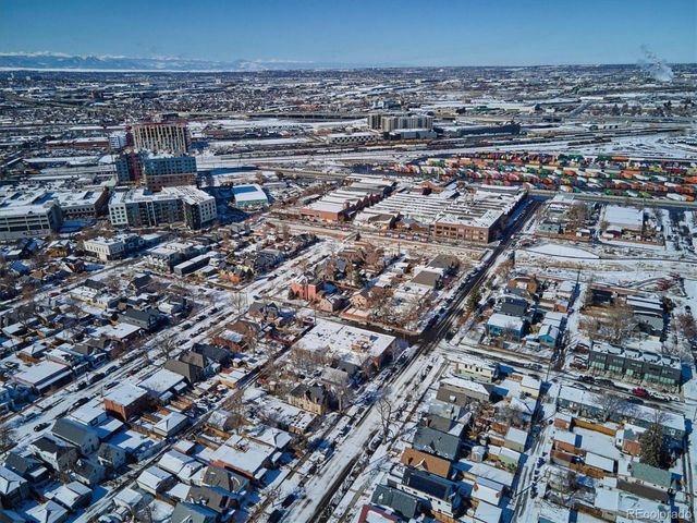 an aerial view of multiple house