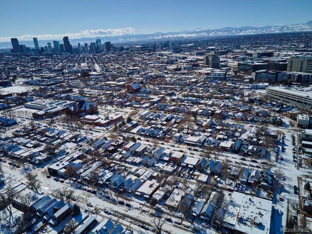 an aerial view of a city