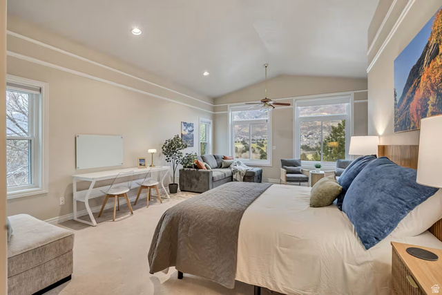 11789 Nicklaus Road Sandy, UT 84092 - Photo 19 of 58 Bedroom featuring light carpet and recessed lighting