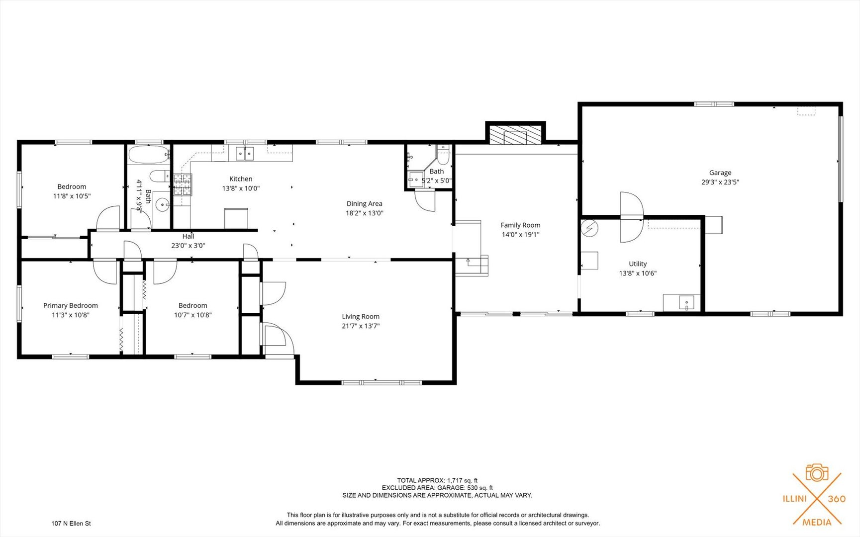 107 North Ellen Street Homer, IL 61849 - Photo 27 of 27 a picture of a floor plan