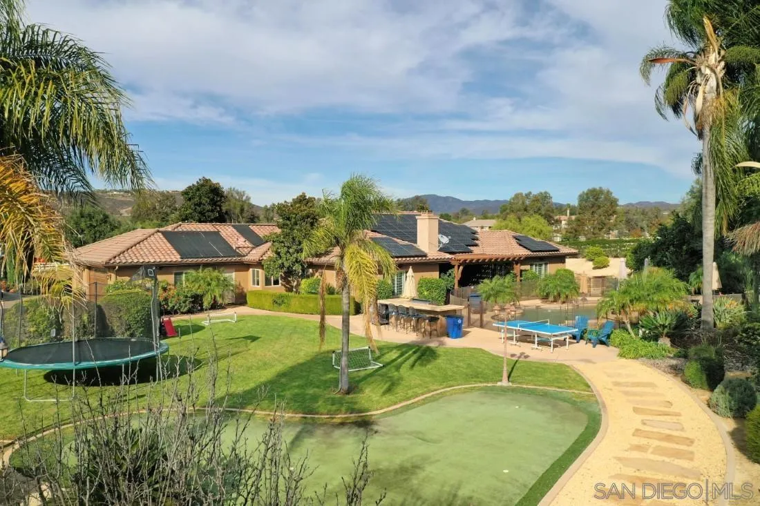 1070 Heritage Ranch Road Ramona, CA 92065 - Photo 10 of 73 a view of a swimming pool with a garden and trees