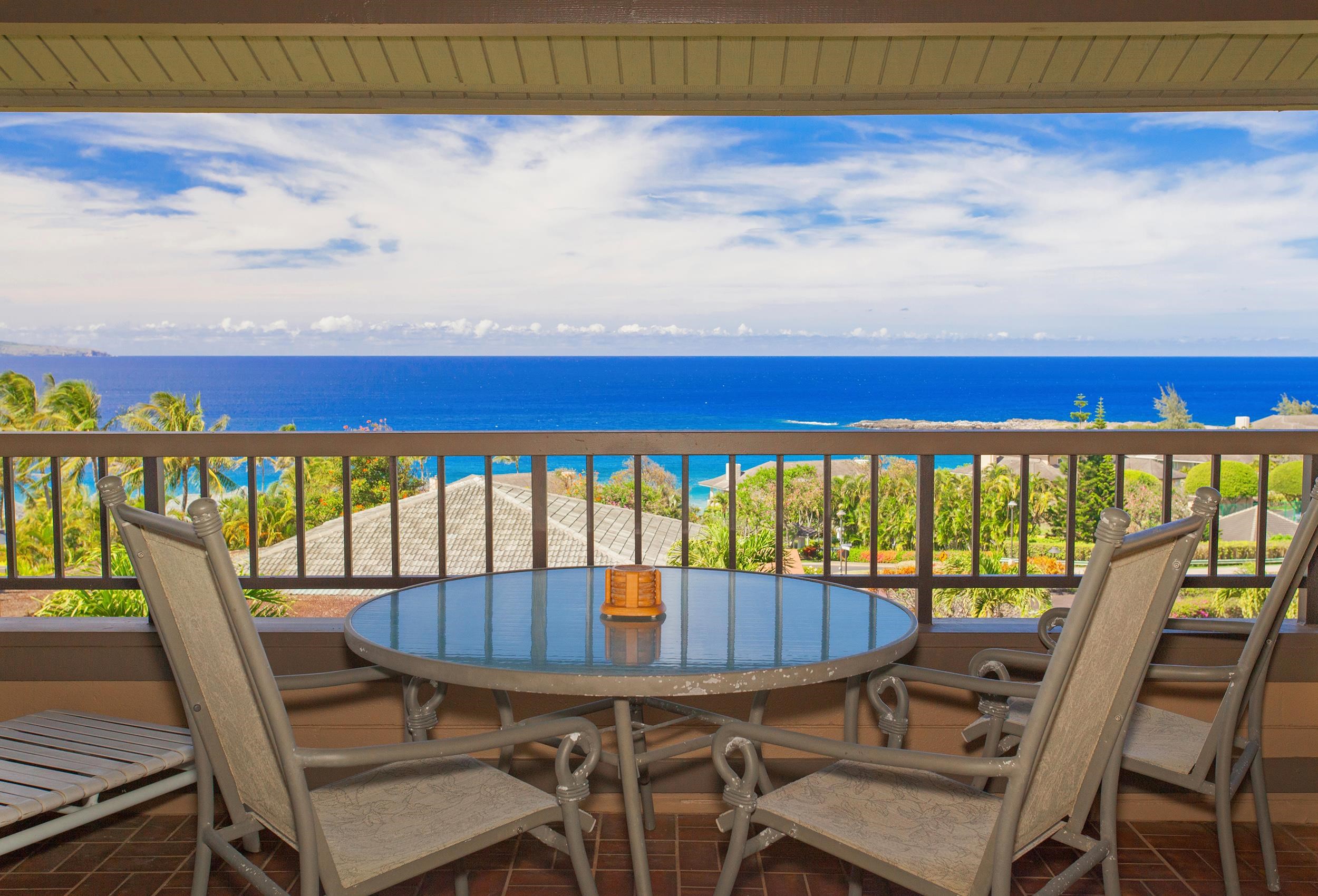 100 Ridge Road, Unit 321 Lahaina, HI 96761 - Photo 25 of 30 a view of a city from a dining room with furniture and wooden floor