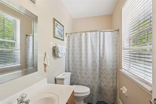 a view of a backyard with swings