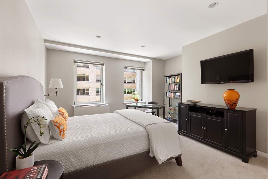 201 East 80th Street, Unit 3D Manhattan, NY 10075 - Photo 11 of 16 a bedroom with a bed and flat screen tv
