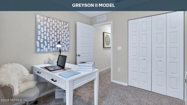 a view of workspace with furniture