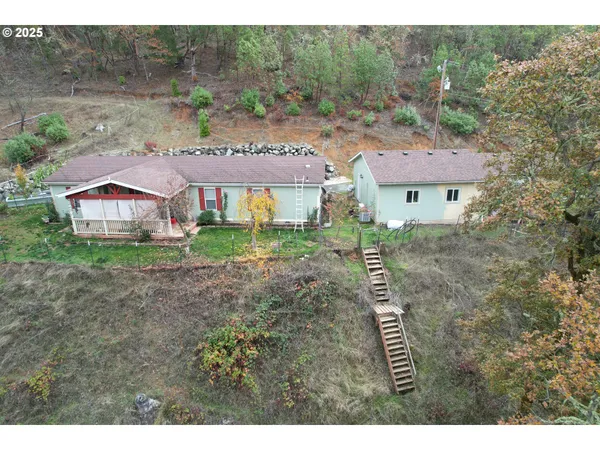 a aerial view of a house