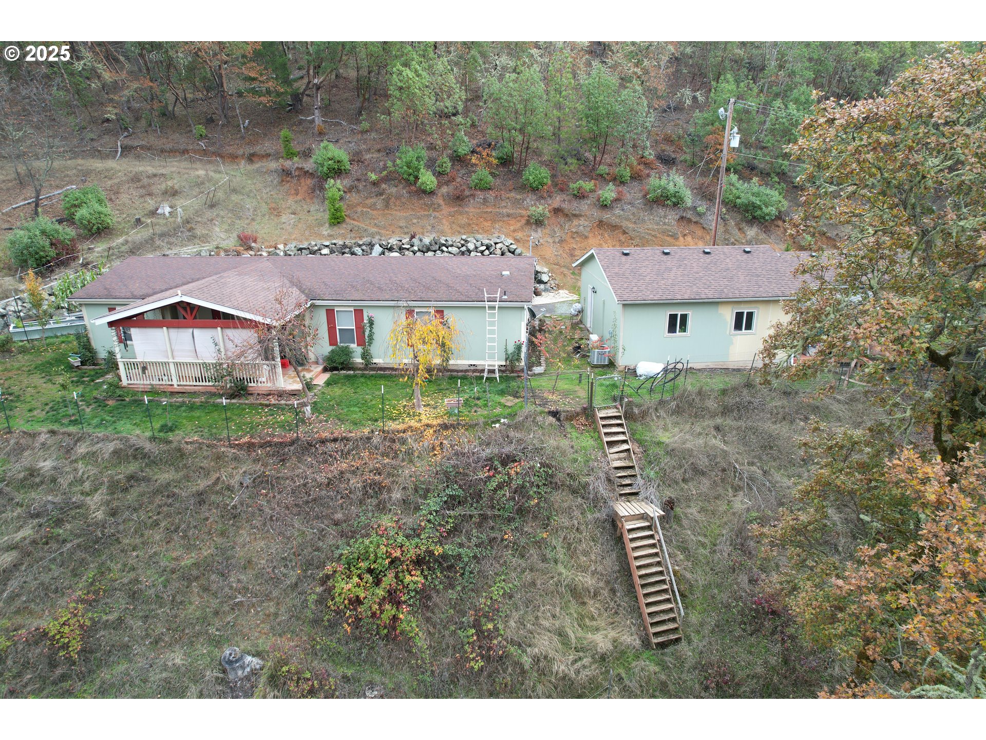 1320 Shoestring Road Riddle, OR 97469 - Photo 39 of 48 a aerial view of a house