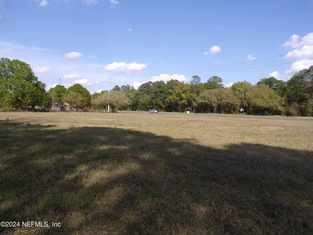 a view of an outdoor space and mountain view