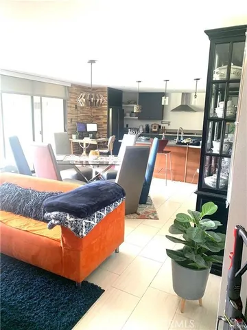 a room with large window