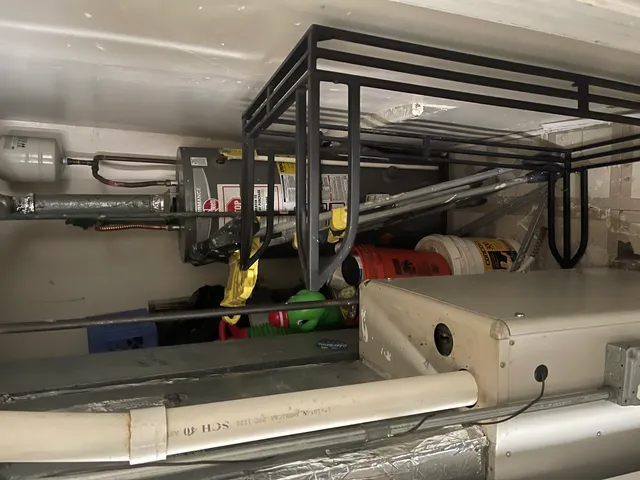 a view of water heater room