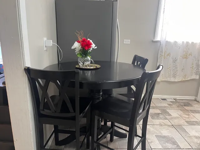 a bathroom with a sink and vanity