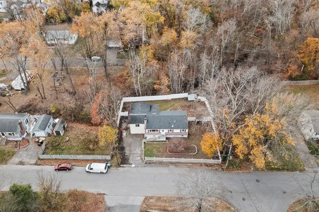 an aerial view of multiple house