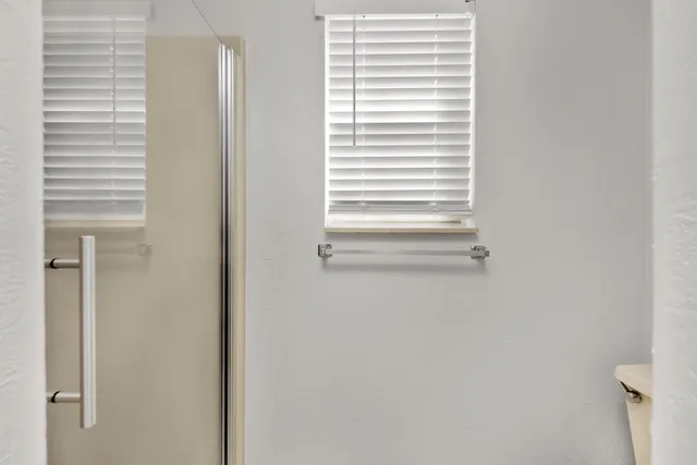 a view of a window in a en suite bathroom