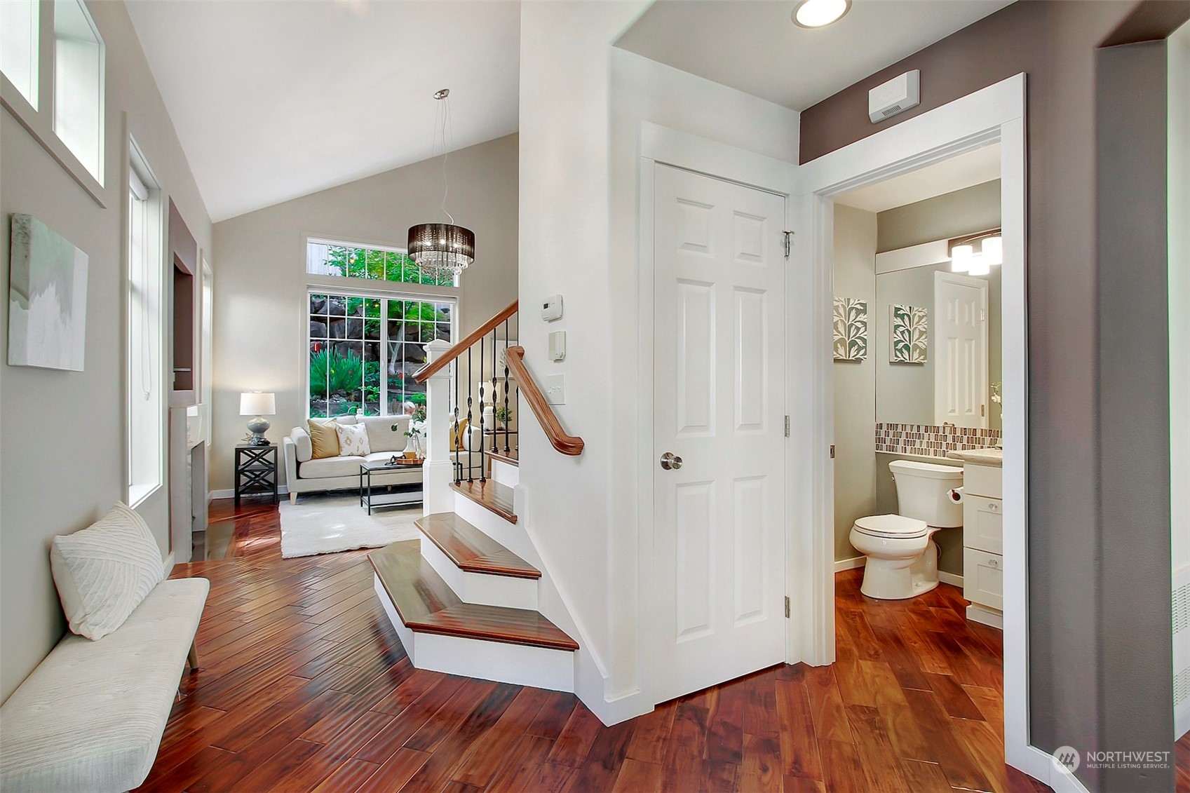 530 Elma Place Northeast Renton, WA 98059 - Photo 17 of 32 a living room with furniture and a wooden floor