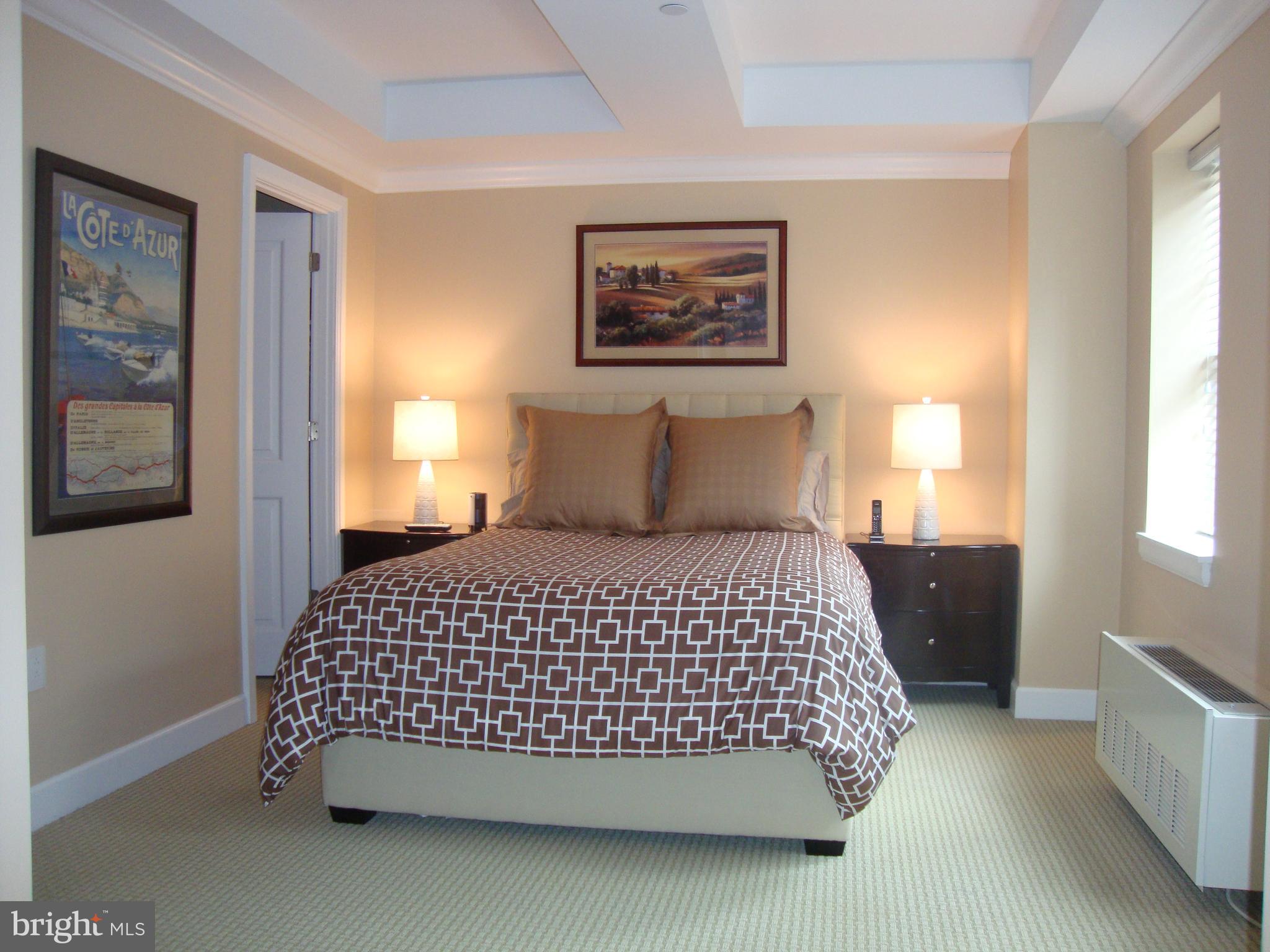 1701-15 Locust Street, Unit 1402 Philadelphia, PA 19103 - Photo 6 of 17 a bedroom with a bed and window