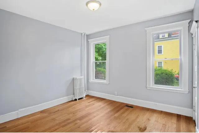 an empty room with a window