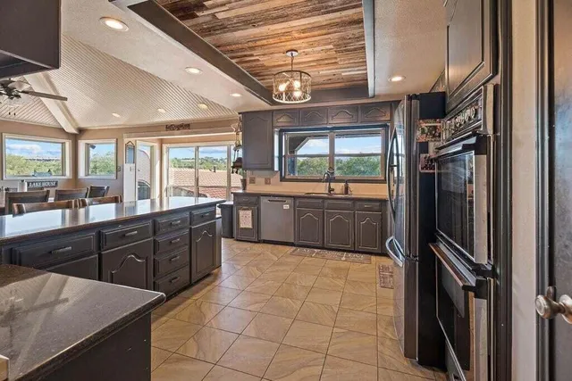 a house with trees in front of it