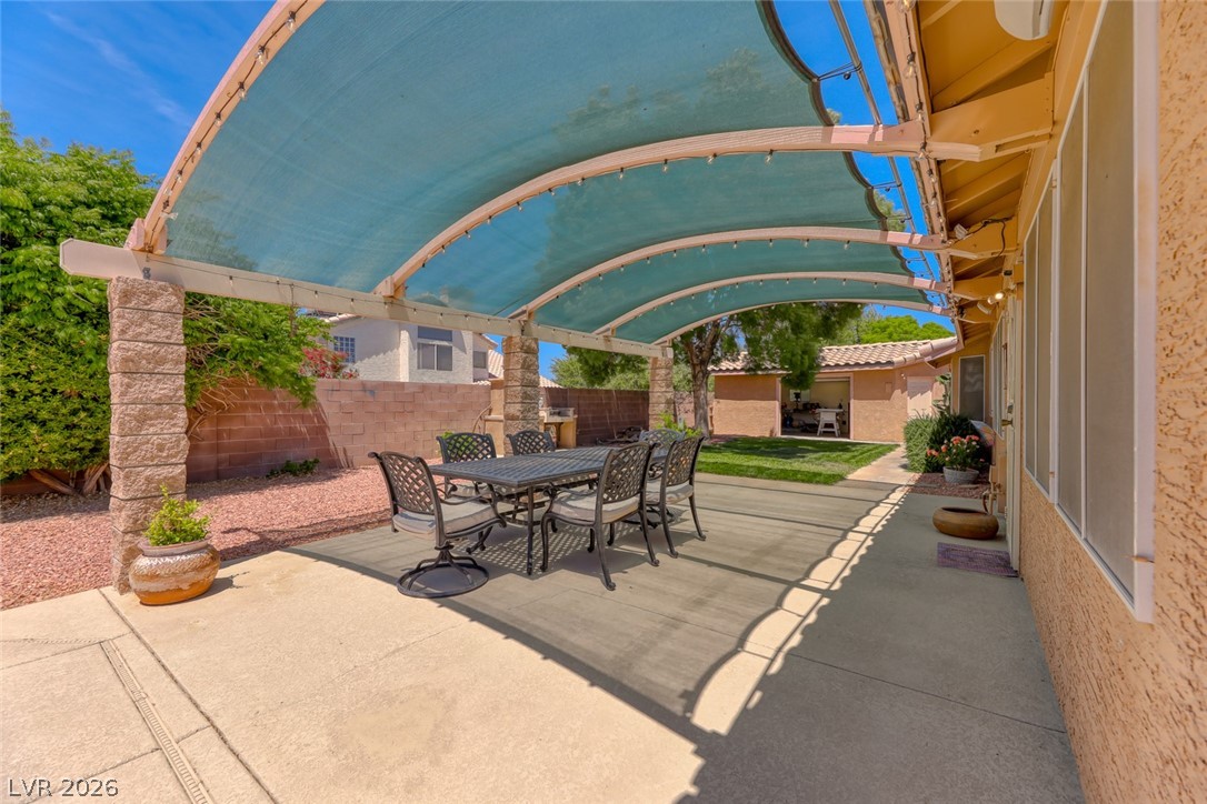 2001 Appaloosa Road Henderson, NV 89002 - Photo 6 of 44 This spacious patio offers an inviting outdoor retreat for relaxation and entertaining.