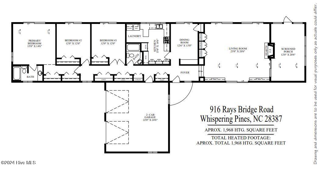 916 Rays Bridge Road Whispering Pines, NC 28327 - Photo 65 of 65 916 RAYS BRIDGE floor plan