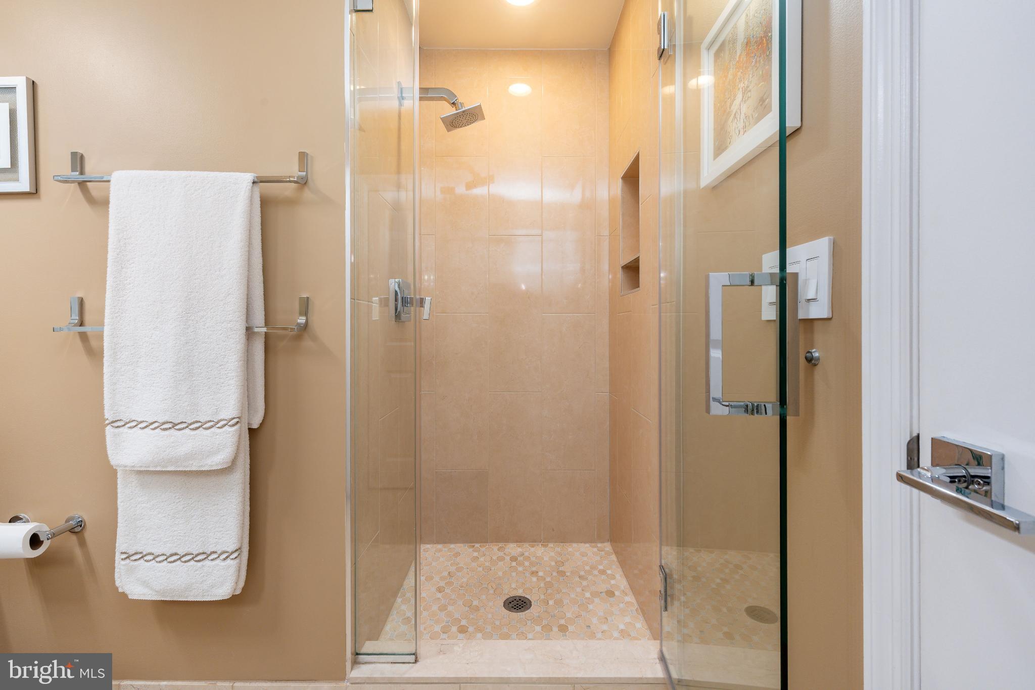 400 South Broad Street, Unit 1503 Philadelphia, PA 19146 - Photo 18 of 29 Sleek modern shower with elegant finishes.