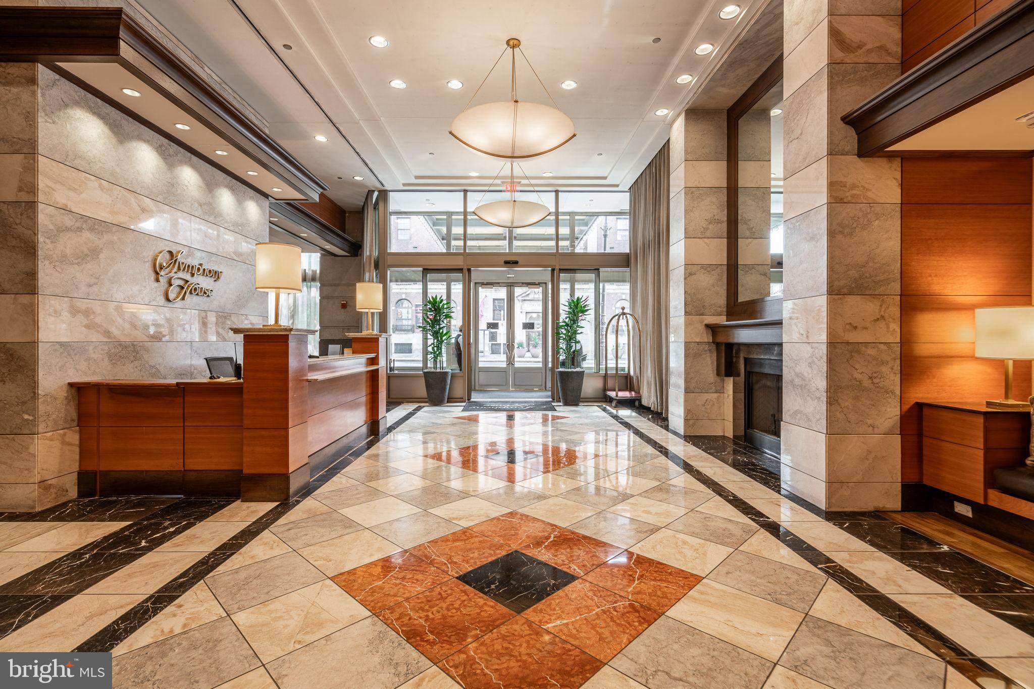 400 South Broad Street, Unit 1503 Philadelphia, PA 19146 - Photo 25 of 29 Elegant lobby with stunning marble floors.