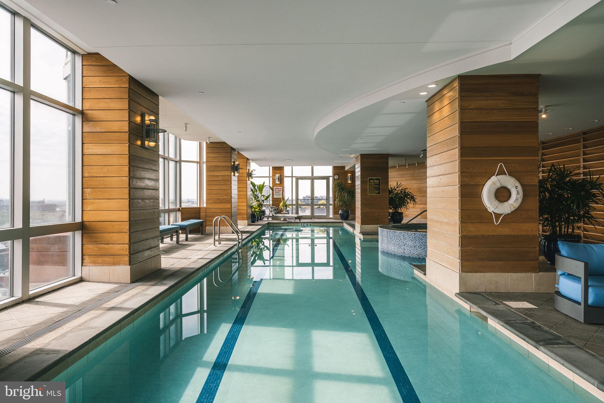 400 South Broad Street, Unit 1503 Philadelphia, PA 19146 - Photo 28 of 29 Serene indoor pool with panoramic views.