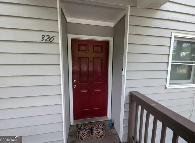 a view of front door