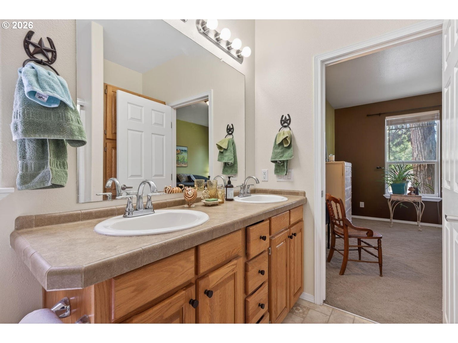 538 North Tam Rim Drive Sisters, OR 97759 - Photo 22 of 45 a bathroom with a sink and a mirror