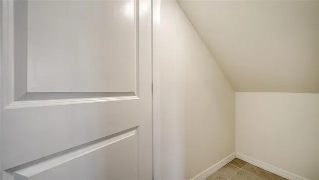 an empty room with an entryway