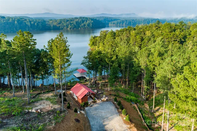 a view of a lake with outdoor space