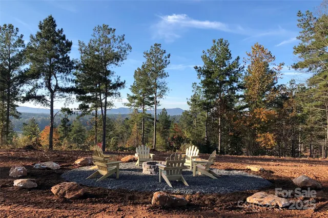 a view of a lake with a large trees