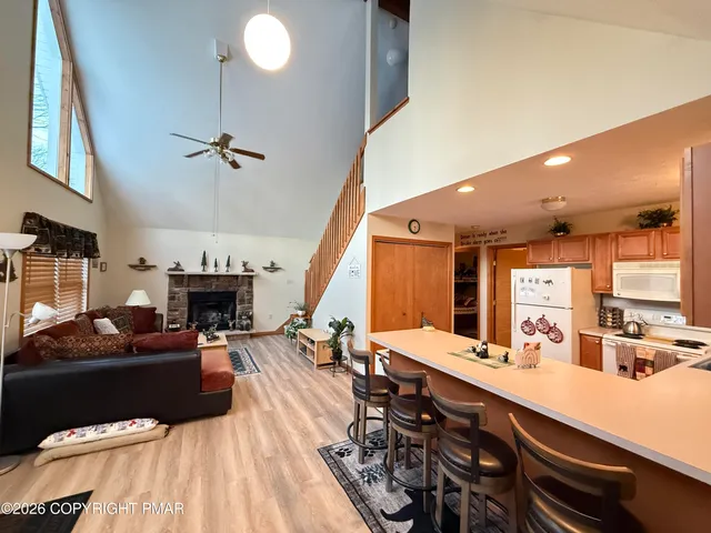 a view of a house with a balcony
