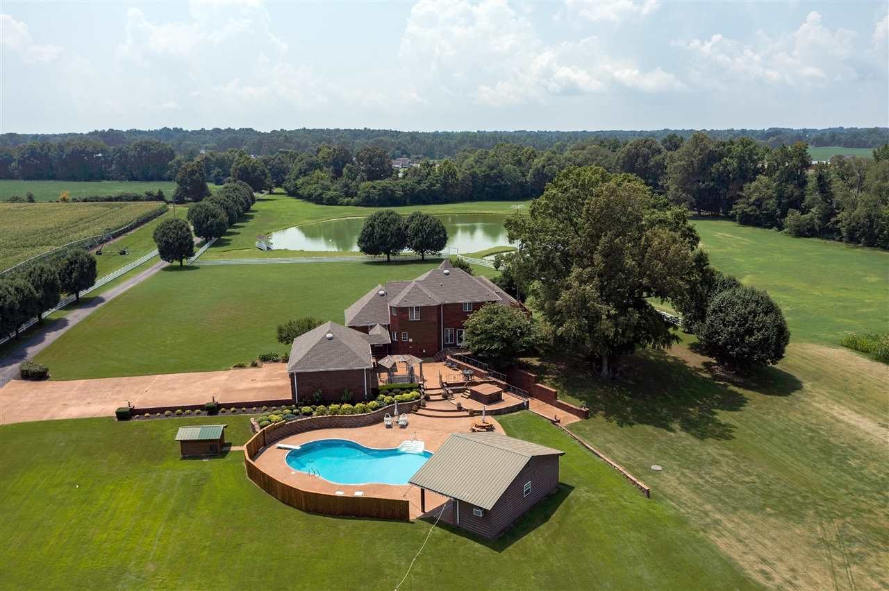 315 Hill House Road Toone, TN 38381 - Photo 3 of 23 an aerial view of a house with a garden