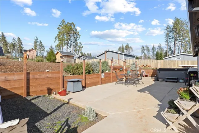 an aerial view of residential building with parking space