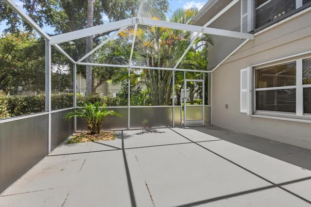 a view of a yard in front of a house