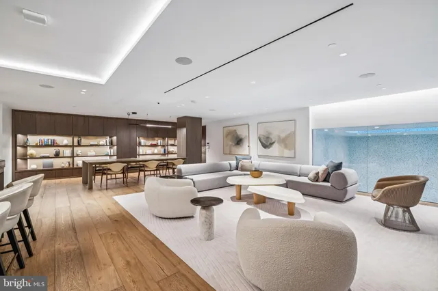 a living room with furniture and a couch