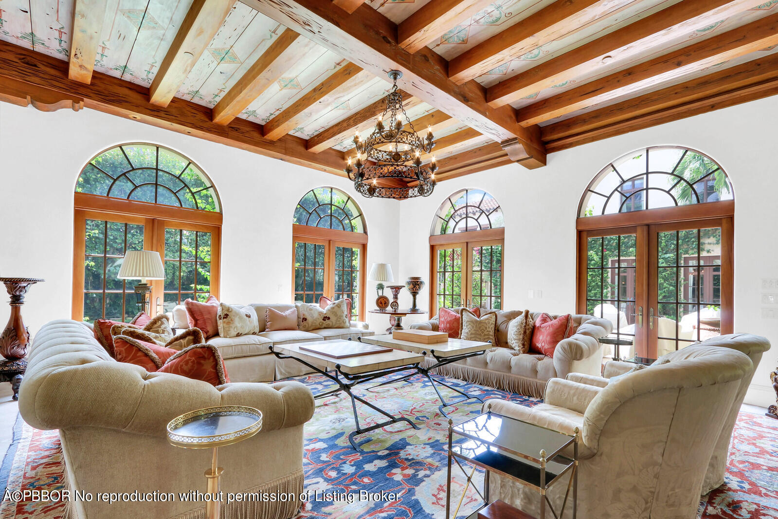 120 Jungle Road Palm Beach, FL 33480 - Photo 10 of 21 a living room with furniture and a large window