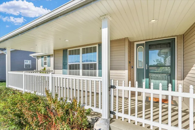 a view of a house with a porch