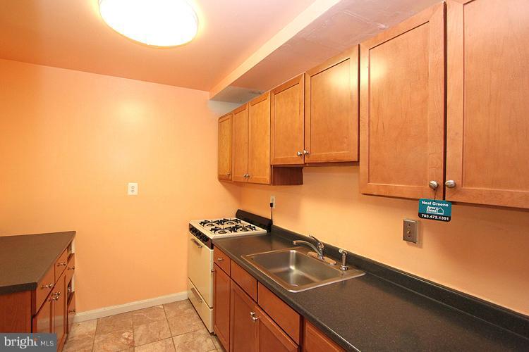 9282 Adelphi Road, Unit 102 Hyattsville, MD 20783 - Photo 11 of 29 a kitchen with a sink a stove and a microwave
