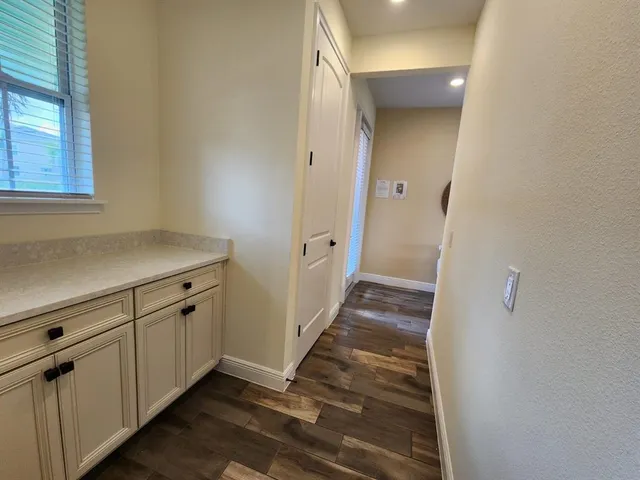 a view of a chairs in a patio