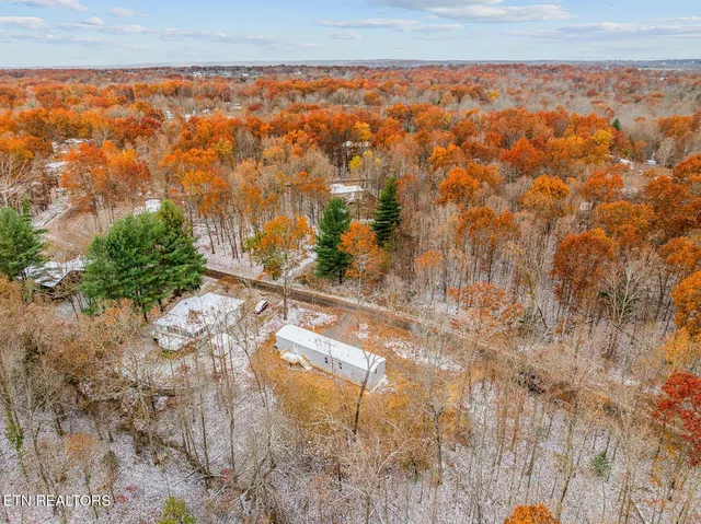 a view of residential houses with yard