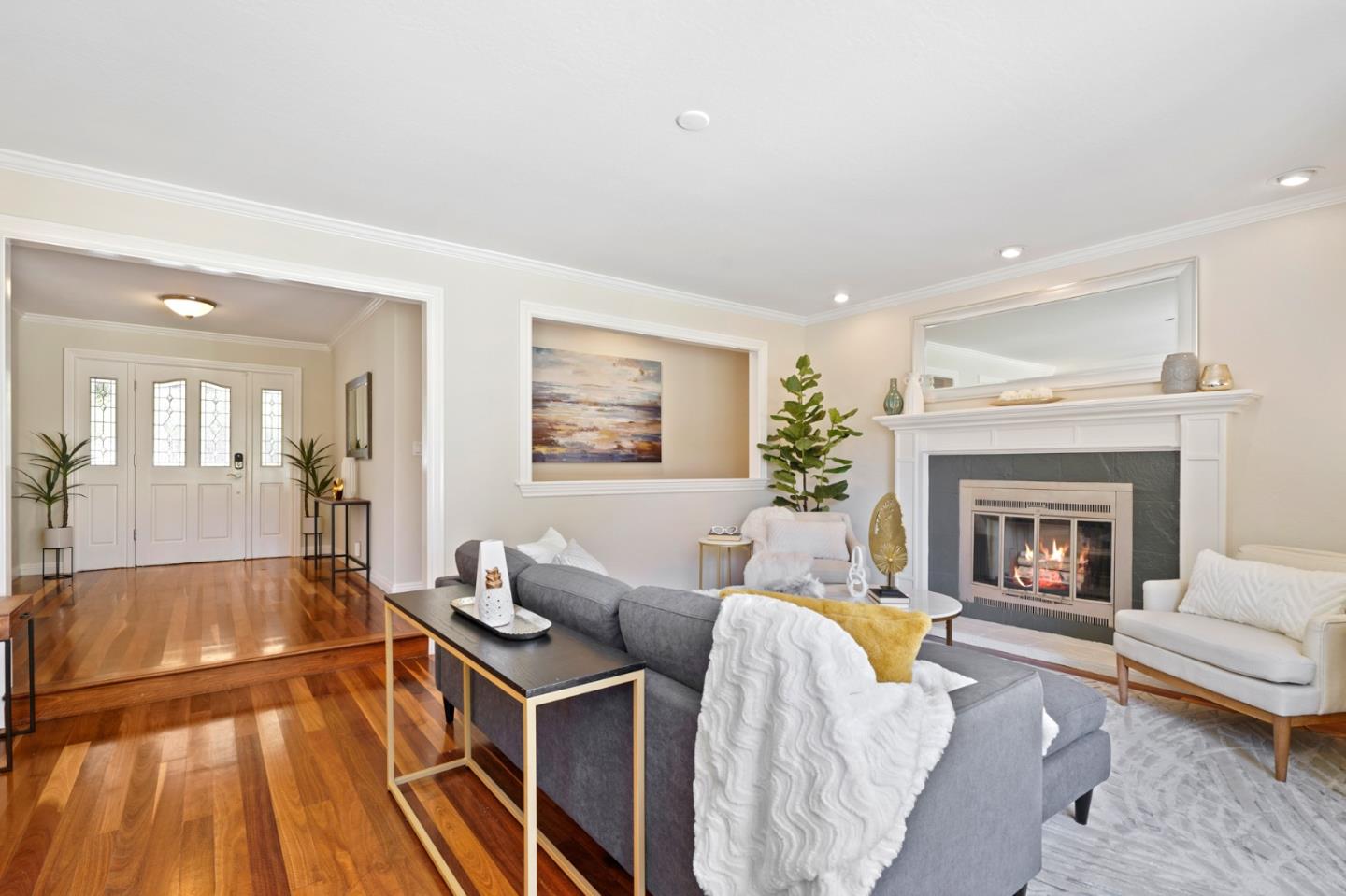 15 Debes Ranch Road San Rafael, CA 94903 - Photo 4 of 45 a living room with furniture and a fireplace